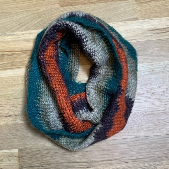 Accessories - Darling Fuzzy Colorful Striped Infinity Scarf Women’s OS